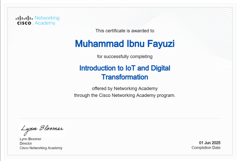Cisco: Introduction to IoT Certificate
